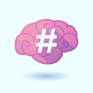 Brain icon with a hash tag